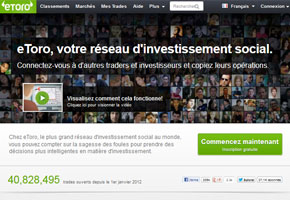 Capture du site etoro